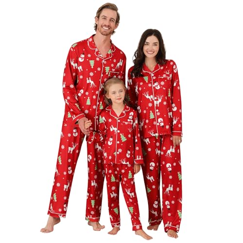 Miyanuby Ensemble de Pyjama de Noël pour Famille - Pyjamas d