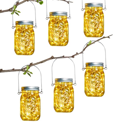 HOYIBO Lanterne Solaire Exterieur Jardin - 6 Pièces 30 Led É