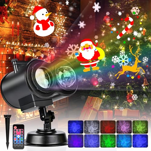 Vankarr Projecteur Noel Exterieur et Interieur, Lampe de Pro
