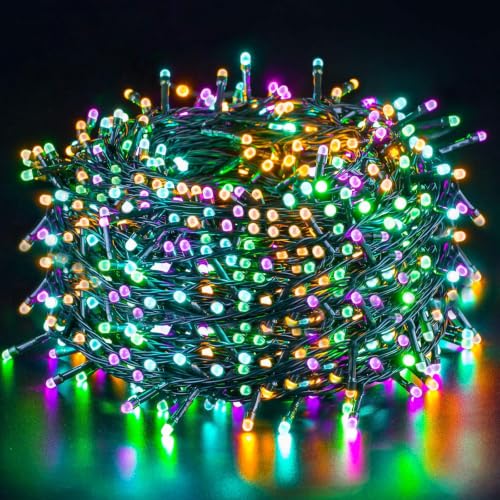 Quntis Guirlande Lumineuse Exterieure 50M 500 LED, IP44 Étan