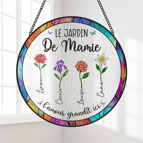 Cadeau Plus Attrape-soleil Personnalisé En Verre - Le Jardin