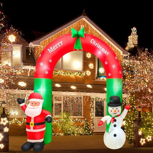 Arche Noël Gonflable Père Noël LED