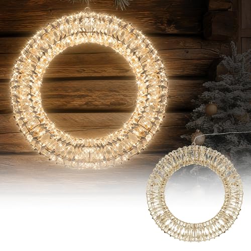 ECD Germany Couronne de Noël LED Ø58cm avec 960 Micro LED Bl