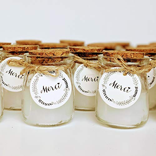 Bougie parfumées - 24 PCS lot de bougies MERCI - Cire de soj