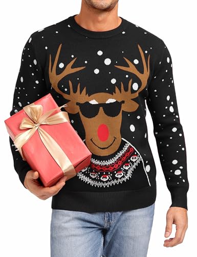 Pull Noël Homme Col Rond Renne