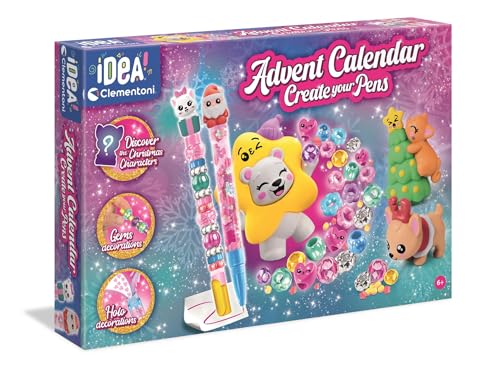 Clementoni | Calendrier de lAvent Crée tes Stylos pour Enfan