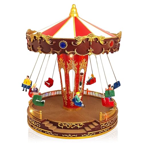 TIN Dreams | Carrousel de Noël Musical avec Mouvement, Lumiè