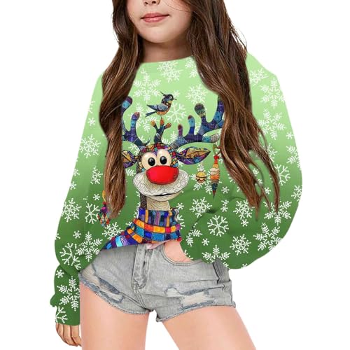 Pull de Noël Enfant 10 Ans Vert