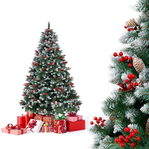YOUDENOVA Sapin de Noël Artificiel avec Neige - 150 cm - ave