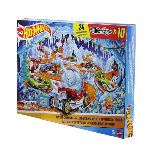 Hot Wheels Calendrier de lAvent 2026 | Comprend 10 véhicules