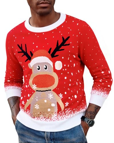 Pull De Noël Famille Avec Renne - Sweat-Shirt Manches Longues Pour Femme, Homme, Enfant
