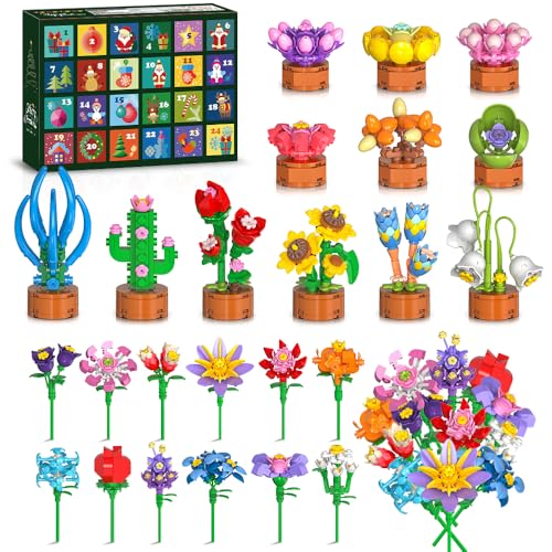 Calendrier de l'Avent 2025 Fleurs 3.6 Mini Set de Constructi