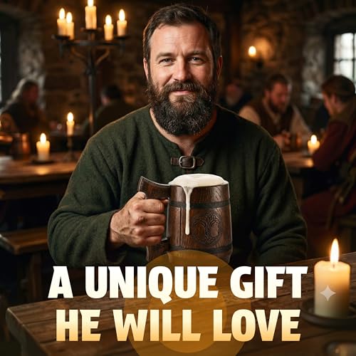 TESLYAR Chope à bière Viking 0.6 | Fait main | Noël Cadeau |