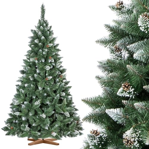 FairyTrees Sapin de Noël Artificiel 220cm | Arbre de Noël av