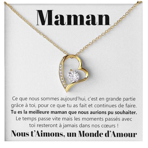 Bramart Collier pour femme Maman Or Argent, Mère Idées cadea