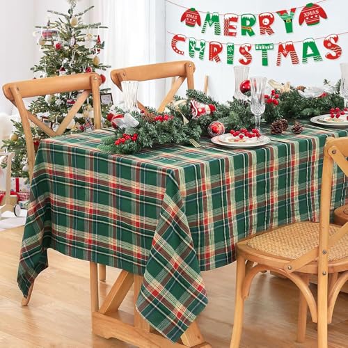 Nappe Noël Vert Vichy 140x210cm