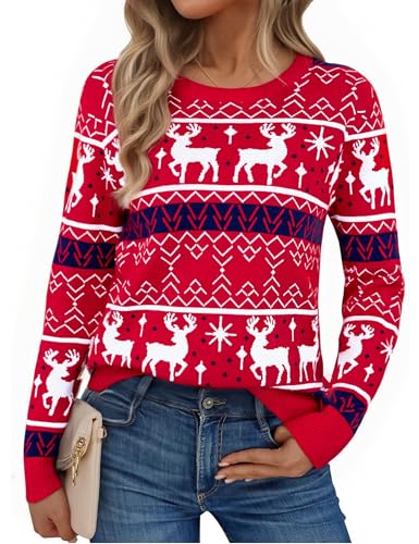 Litherday Pull de Noel Femme Moche de Noel Femme Hiver Chaud