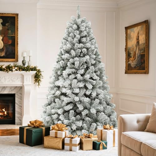 YITAHOME Sapin de Noël Artificiel 182 cm avec Neige, Environ