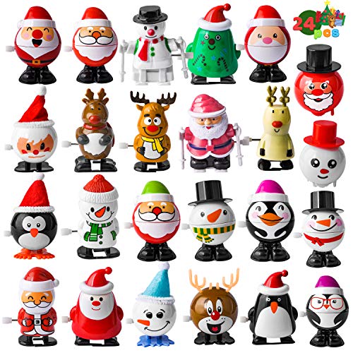 JOYIN Lot de 24 assortiments de Jouets à remonter de Noël po
