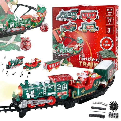 Cepewa Train de Noël flottant pour sapin de Noël - Diamètre 