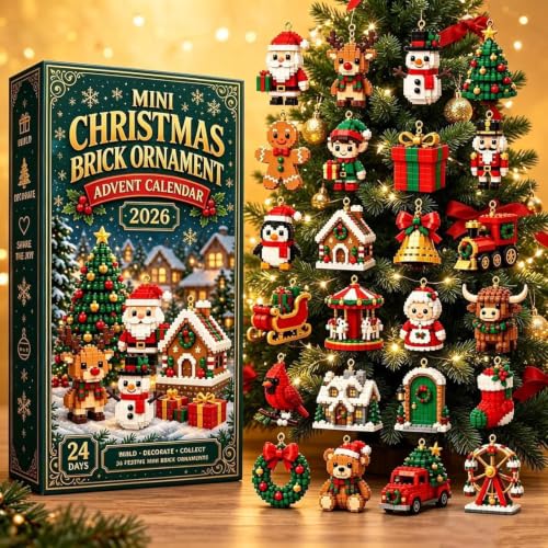 Mini Christmas Brick Ornament Calendrier De Lavent 2026