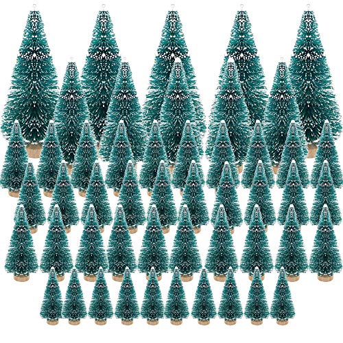 Lot de 50 mini sapin de Noël artificiel - (3,5/4,5/6,5/8,5 c
