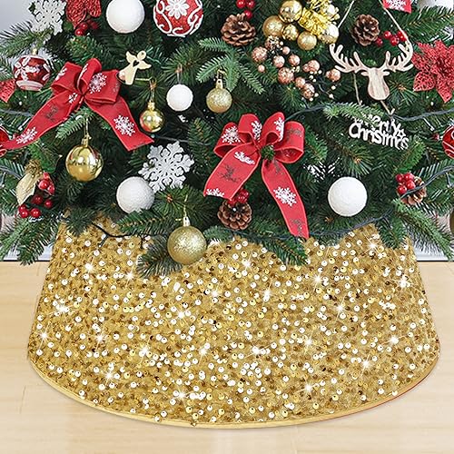 Jupe Sapin Noël Dorée 60cm