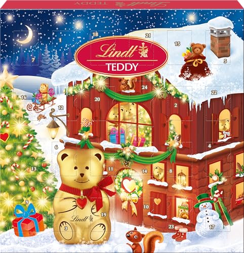 Lindt - Calendrier de lAvent TEDDY - Assortiment de Chocolat