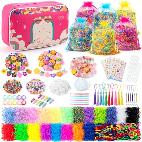 SLEMAKO 18000+ Elastique Bracelet Kit, 20 Couleurs Bricolage