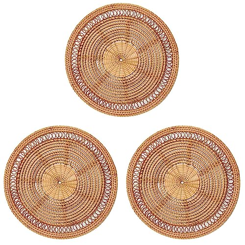 Vueqkueg Tentre Murale Panier Rotin Naturel 3-Pack Déco Mais
