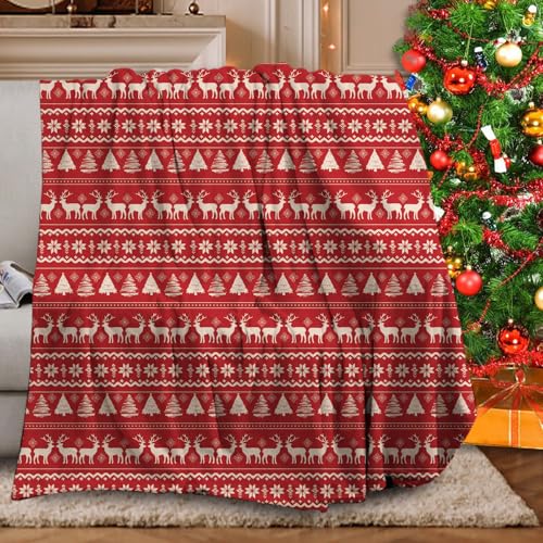 Couverture Noel 130x150cm, Plaid Noel canapé, Couverture Noë