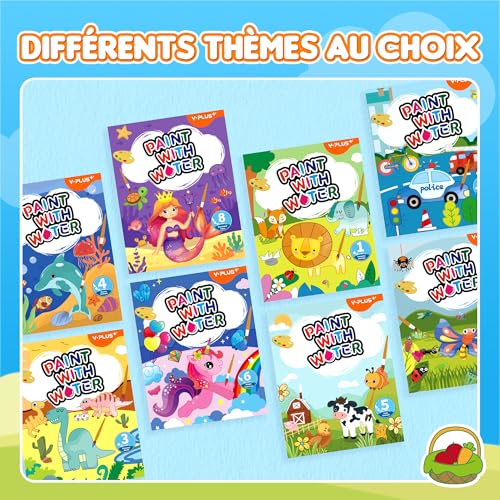 YPLUS Livres et papier daquarelle pour enfants, cadeau dart 