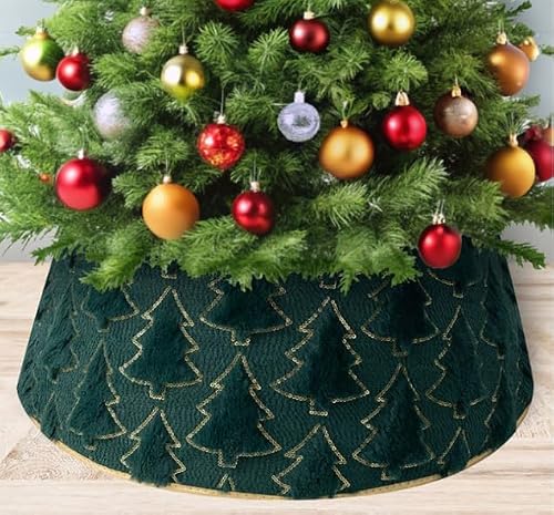 Shyllin Jupe de Sapin de Noël à Paillettes, Cache Pied Sapin
