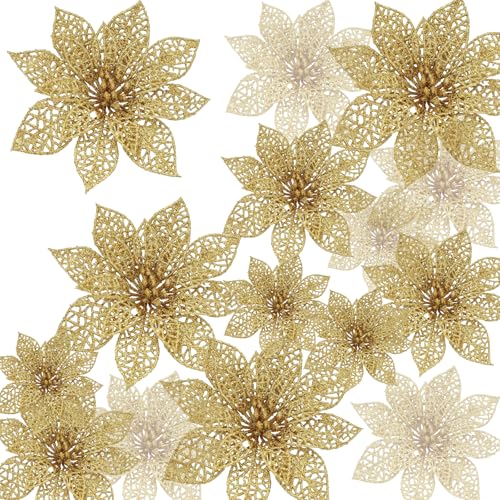Yuqilin 24 Pièces Fleur de Noel 3 Tailles Decoration Noel Sa