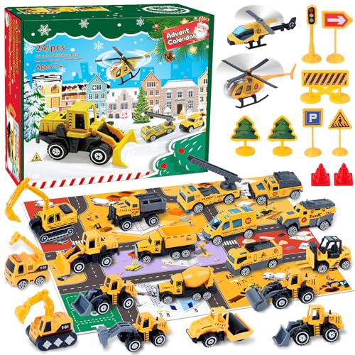 Feebee Calendrier de Lavent Voiture Enfant, 2025 Calendrier 