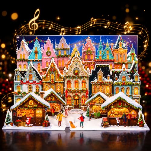 APOTODITO Cartes de Noël pour enfants, cartes pop-up musical