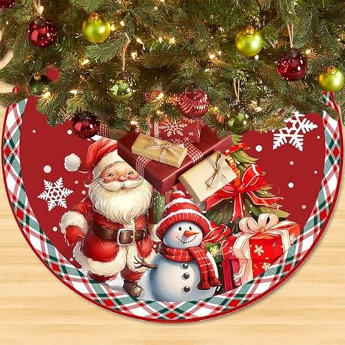 BSITSSS Multicolore Jupe de Sapin de Noël, Bonhomme de Neige