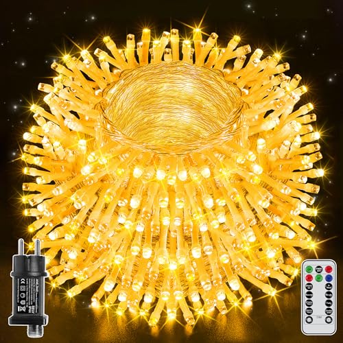 Ollny Guirlande lumineuse Exterieure 100 m, 1000 LED, Téléco