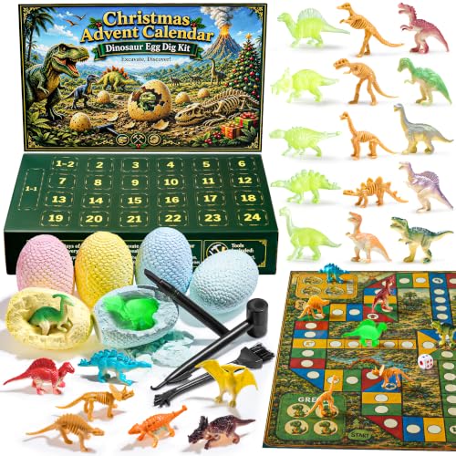 Calendrier de lAvent 2026 Enfant, 24 Oeufs Dino à Creuser & 