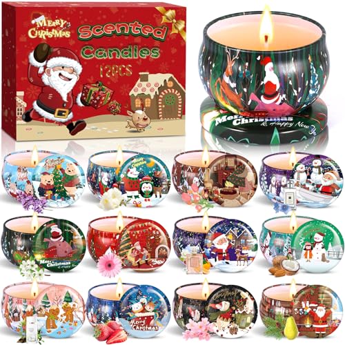 ZHHGOO Bougie Parfumée Ensemble Cadeau,12 Pièces Parfumée de