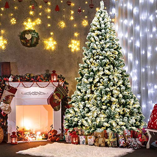 GOPLUS Sapin Noel Lumineux avec 550 LED, Sapin de Noel Artif