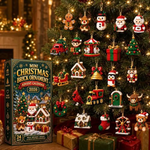 Calendrier de lAvent 3D Mini 24 jours avec brique de Noël