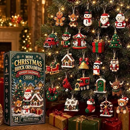 Calendrier de lAvent 24 Surprises Ornements Mini Brique de N