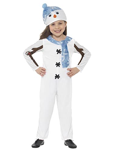 Smiffys Costume bonhomme de neige, jeune enfant, Blanc, avec