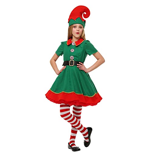 Ensemble De Costumes Elfe De Noël,Costume Delfe De Noël Pour