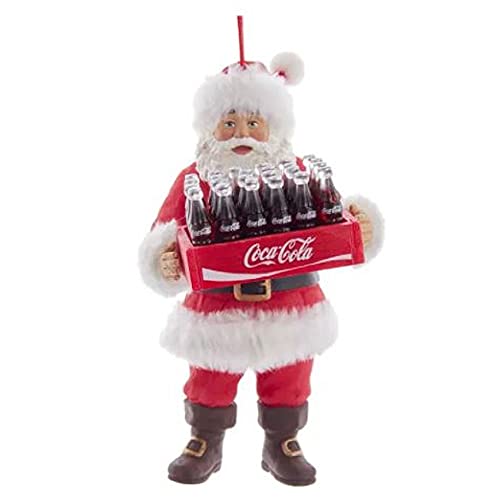 Coca-Cola Kurt S. Adler Figurine Père Noël Tenant Une Mallet