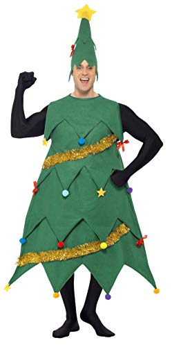 Smiffys Costume sapin de Noël, Vert, avec tunique et chapeau
