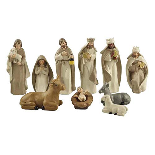 Cirdora Crèche De Noël Figurines De Crèche De Noël avec Figu