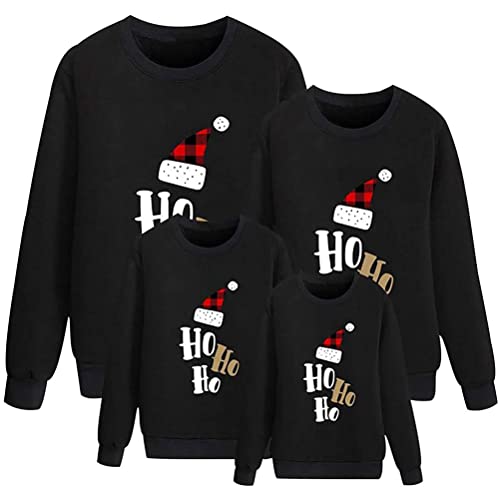 ORANDESIGNE Sweat-Shirt de Noël en Famille Femme Homme Enfan