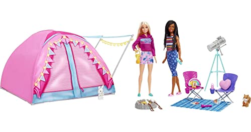 Barbie Famille Coffret Camping avec 2 poupées Malibu et Broo
